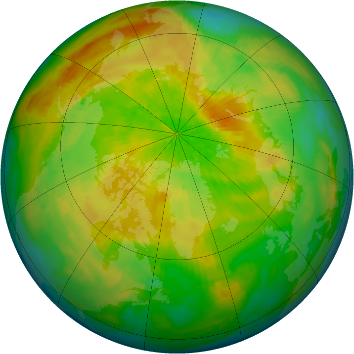 Arctic ozone map for 18 April 1993